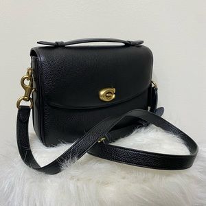 Coach Cassie Black Pebbled Leather